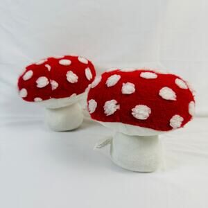 Hobby Lobby Bundle Of 2 Mushroom Plush Decor